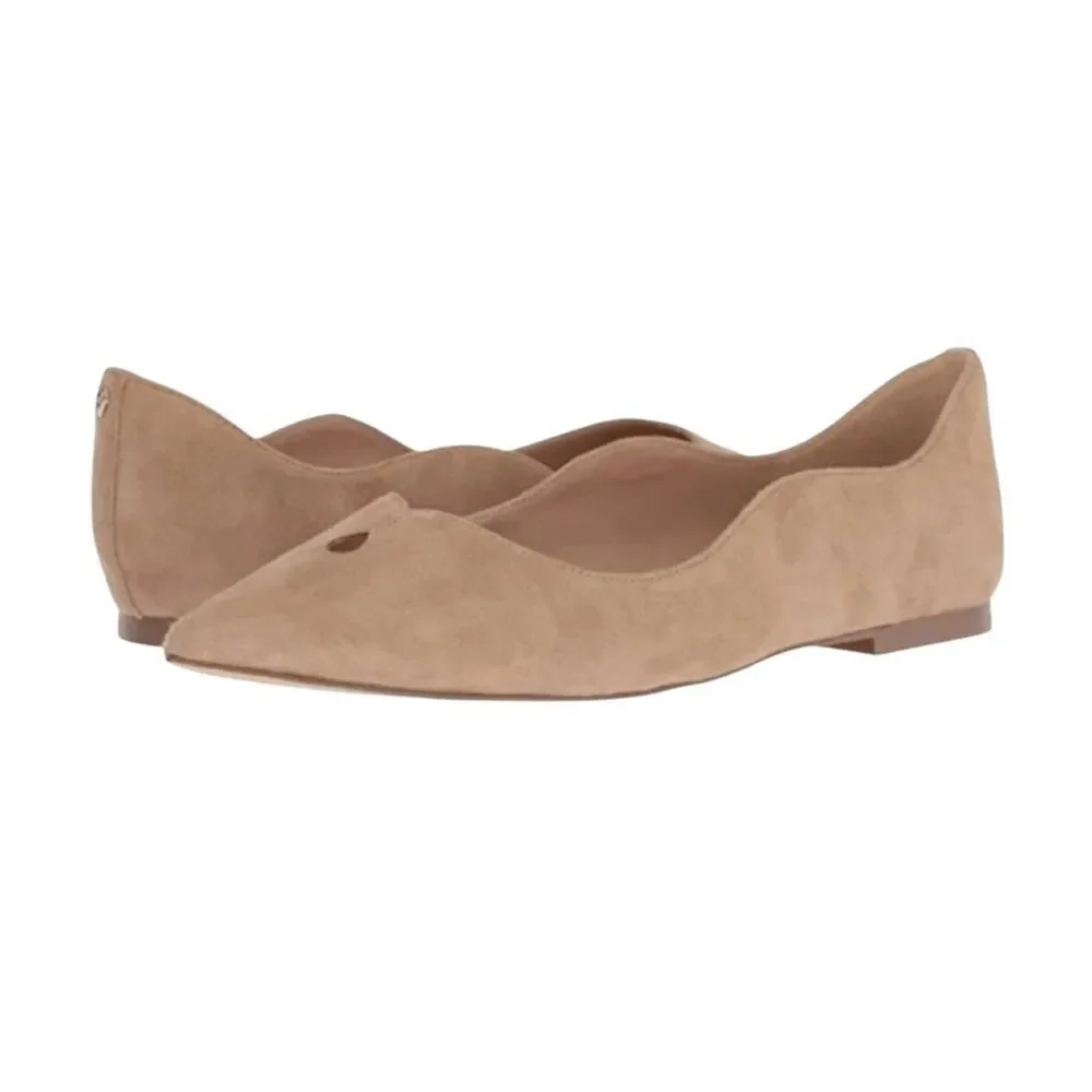 SAM EDELMAN Rosalie Tan Suede Flats Size 8M